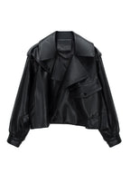 Veste court en similicuir Pu femmes