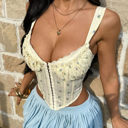 Top Corset Femme – Bretelles et Dentelle