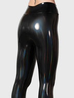 Pantalon en cuir PU extensible pour femmes