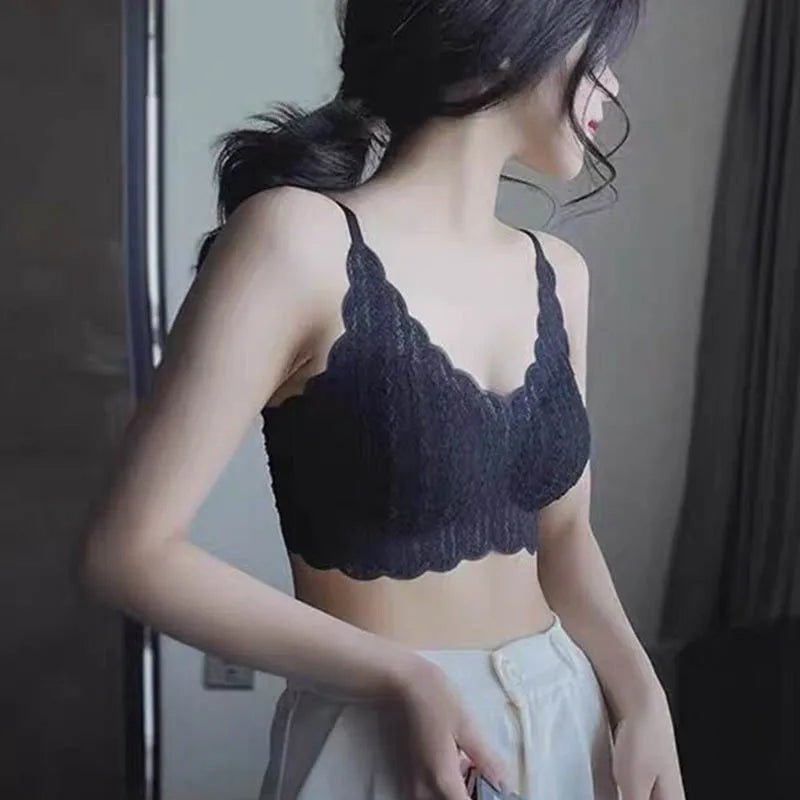 Soutien-gorge push-up brodés sans couture pour femmes