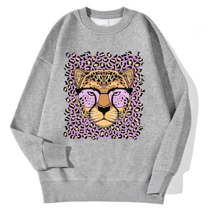 Sweat à Capuche Femme – Imprimé Léopard, Citrons et Soleil