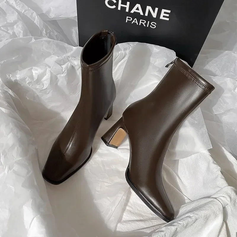 Bottines vintage chaudes en coton pour femmes