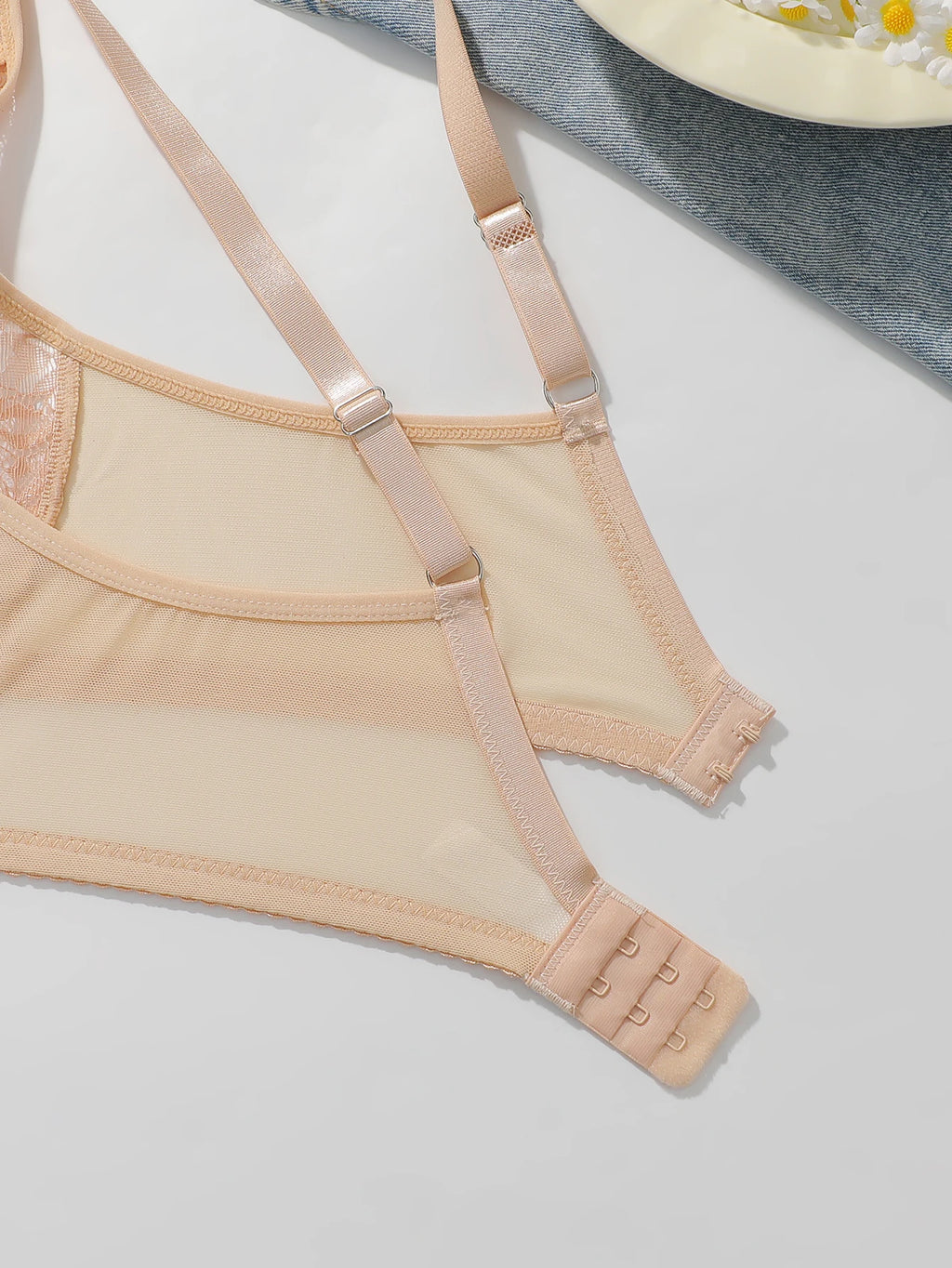 Soutien-gorge sexy en dentelle à fleurs pour femmes