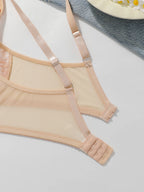 Soutien-gorge sexy en dentelle à fleurs pour femmes