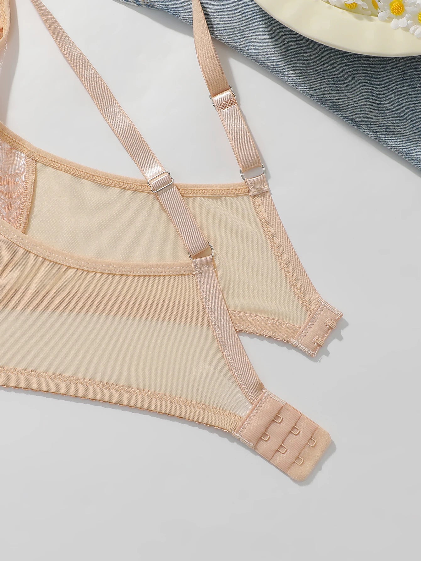 Soutien-gorge sexy en dentelle à fleurs pour femmes