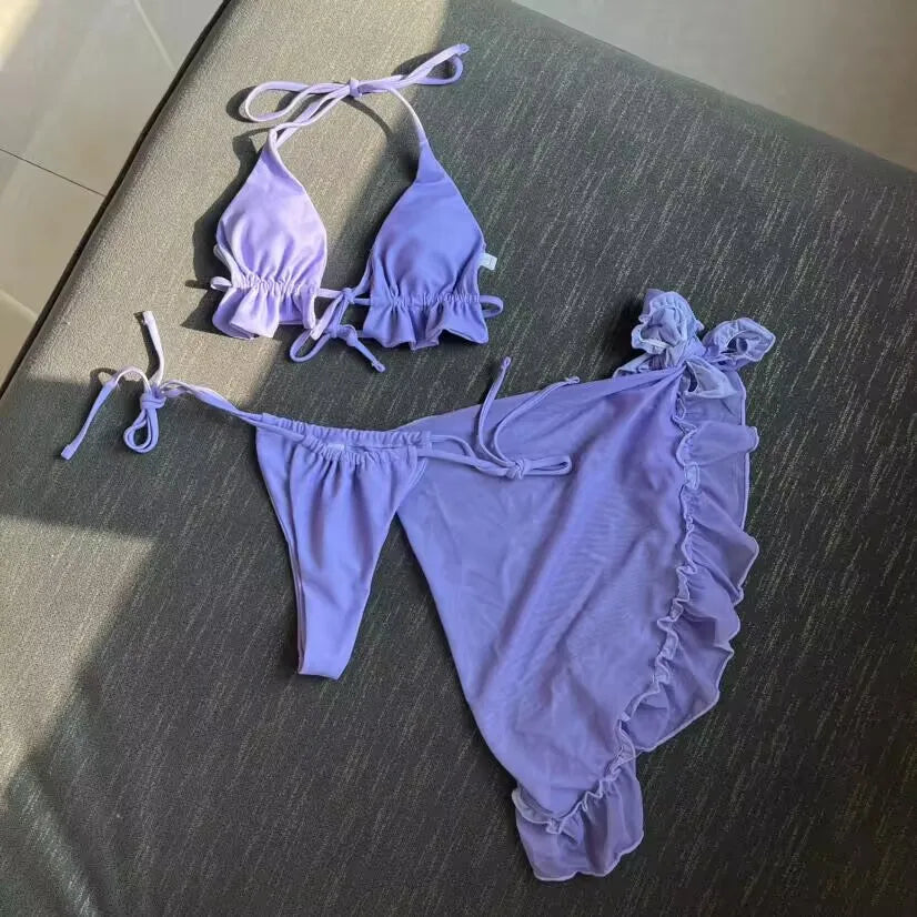 Maillot de bain trois pièces pour femme