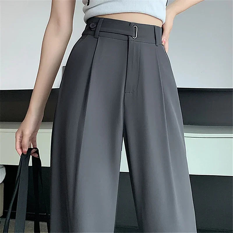 Pantalon ample taille haute pour femmes