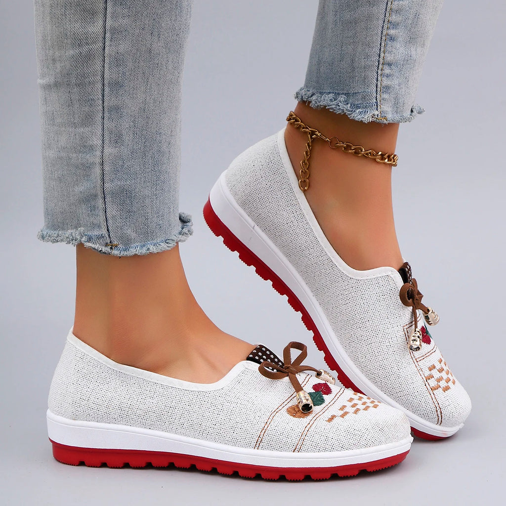 Chaussures plates d'été en maille respirante pour femmes