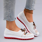 Chaussures plates d'été en maille respirante pour femmes