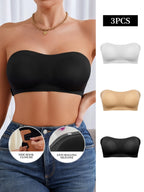 Soutien-gorge sans bretelles rembourré pour femmes