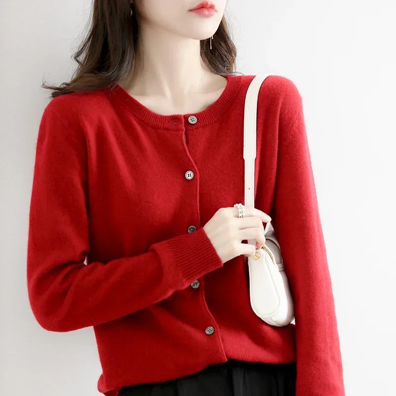 Cardigans à col rond pour femmes