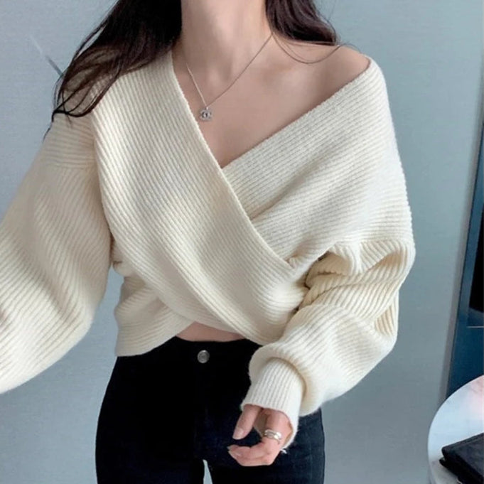 Pull portefeuille croisé pour femmes
