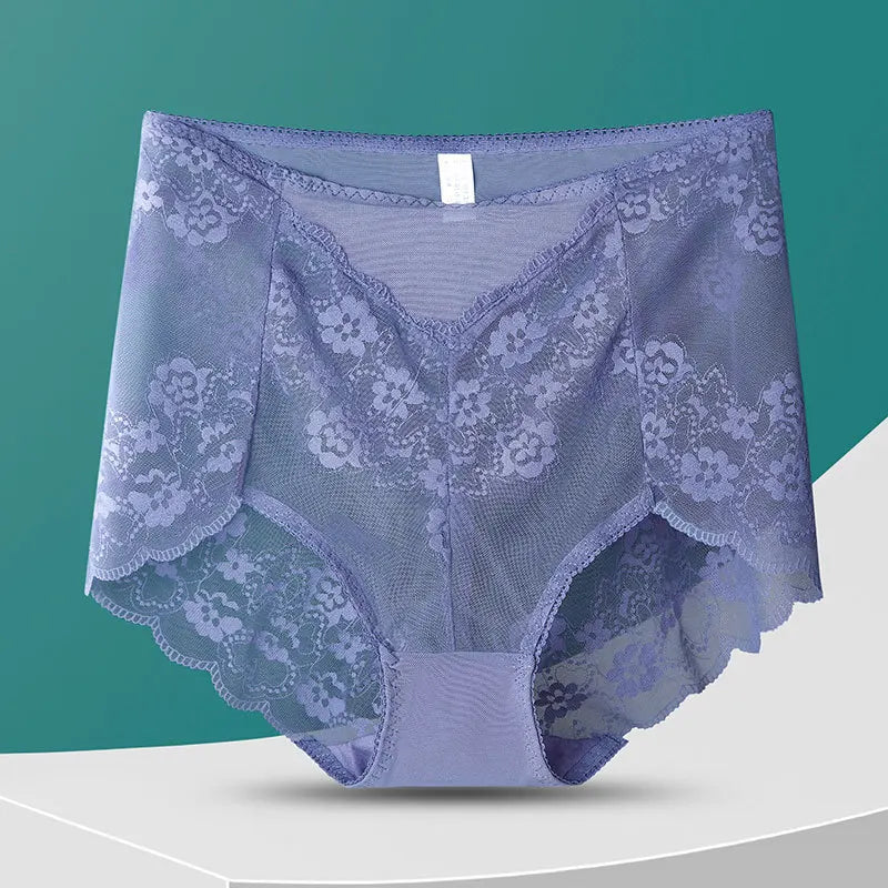 Culotte sexy en dentelle ajourée à fleurs pour femmes