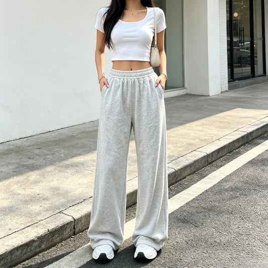 Pantalon de Sport Femme – Taille Haute et Coupe Ample