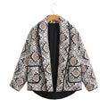 Cardigan ample en coton imprimé pour femmes