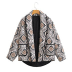 Cardigan ample en coton imprimé pour femmes