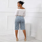 Jean capri ample en jean pour femmes