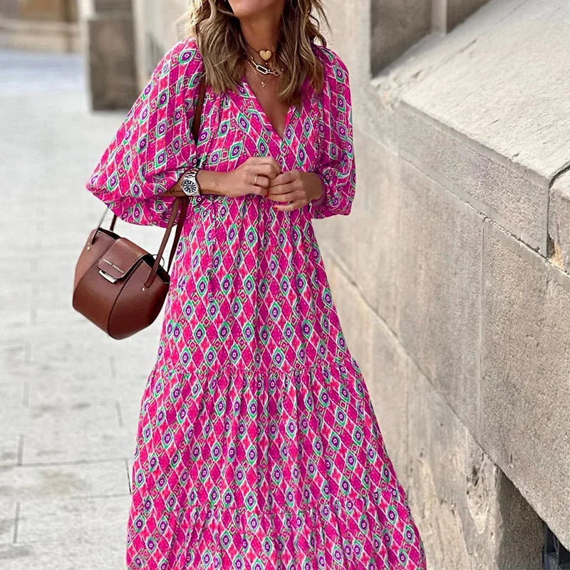 Robe longue à volants pour femmes