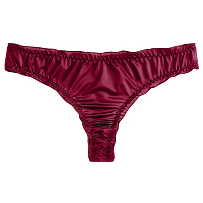String Tanga Ultra-Fin Femme – Effet Soie Glacée