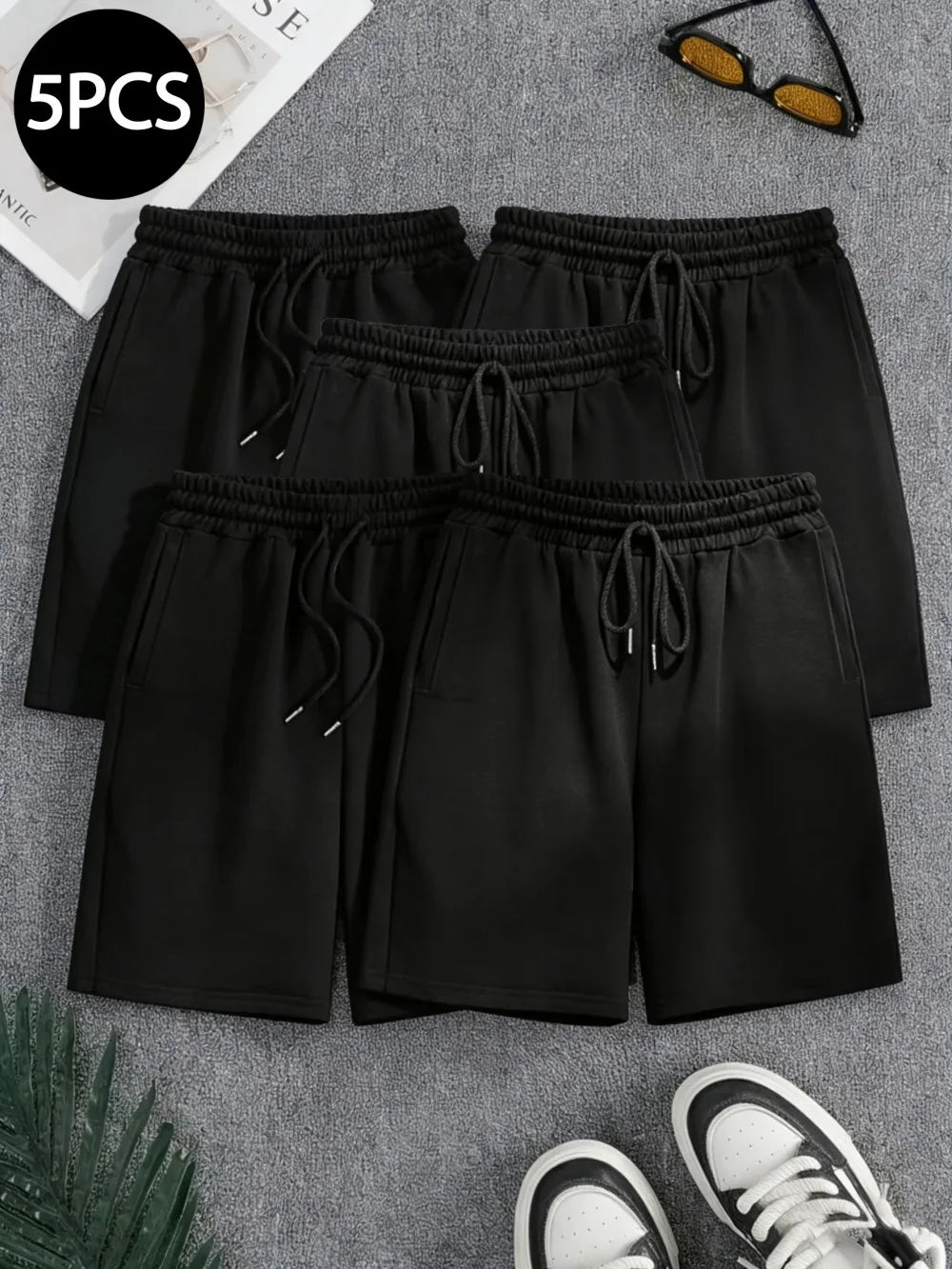 Lot de 2 Shorts Unis Femme – Style Décontracté