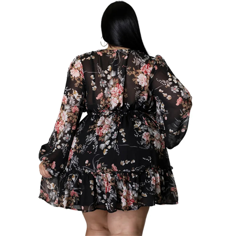 Mini robe à imprimé floral pour femmes