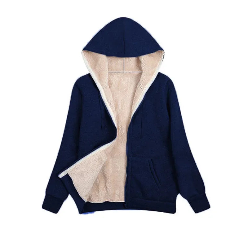 Manteau à glissière pour femmes