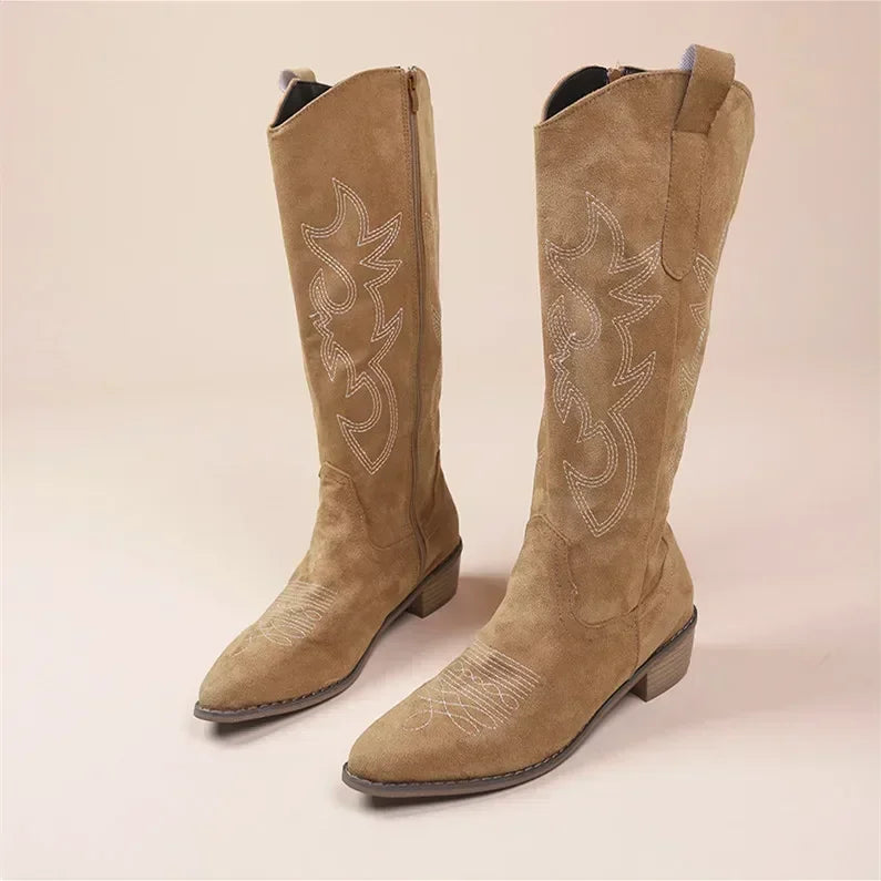 Bottes de cowboy western brodées pour femmes