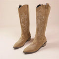 Bottes de cowboy western brodées pour femmes