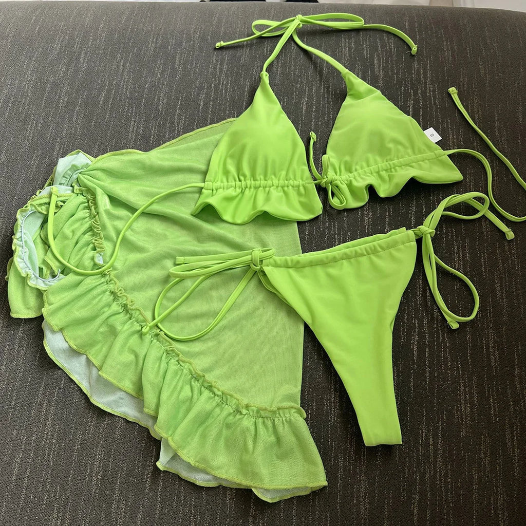 Maillot de bain trois pièces pour femme