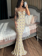 Robe à lacets sans manches pour femmes