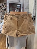 Short Cargo vintage à poches solides pour femmes