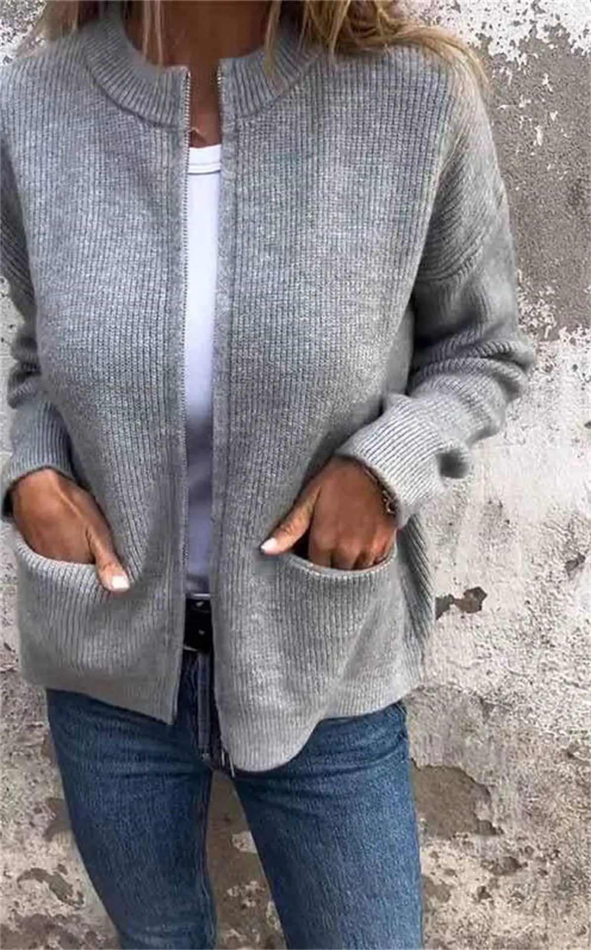 Veste à col pour femmes