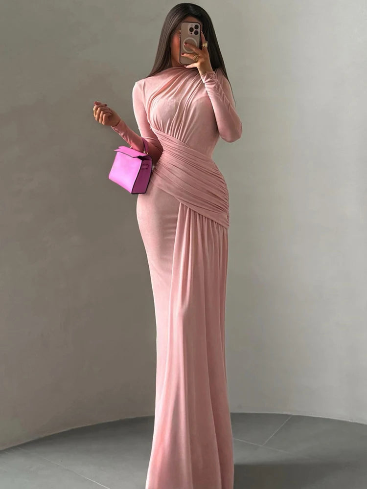 Robe moulante à manches longues pour femmes