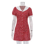 Robe courte à imprimé floral pour femmes