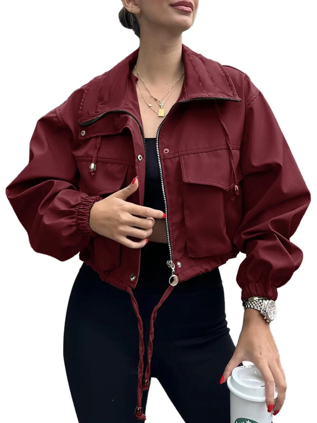 Veste courte d'automne pour femmes