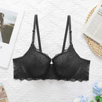 Soutien-gorge avec ruban de dentelle noire pour femmes