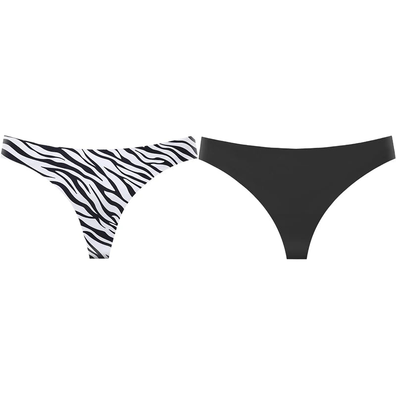 String taille basse imprimé léopard pour femmes