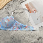 Ensemble de lingerie en dentelle et résille transparente pour femmes