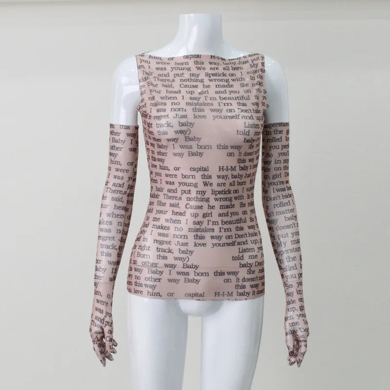 T-shirt en maille transparente pour femmes
