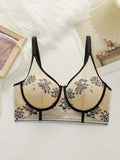 Soutien-gorge sexy en dentelle brodée pour femmes