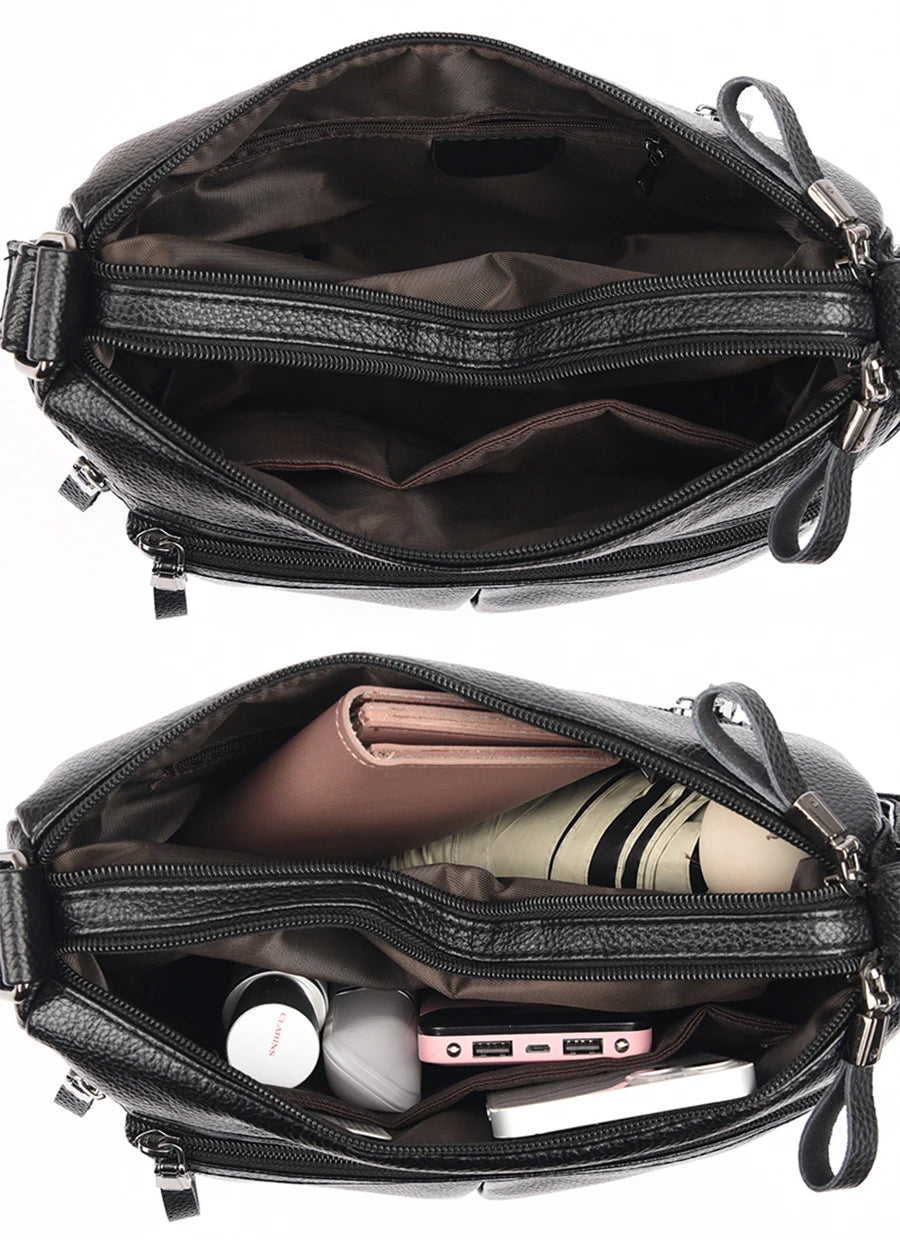 Sac à main en cuir véritable pour femmes
