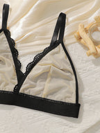Soutien-gorge grande taille en dentelle brodée pour femmes