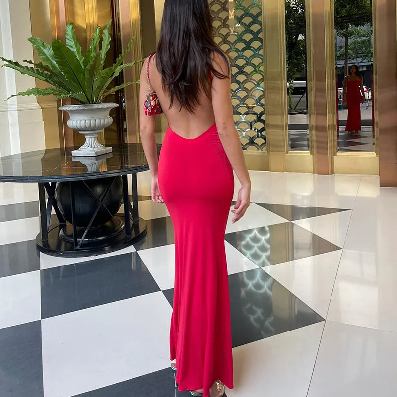 Robe longue moulante pour femmes