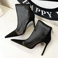 Bottines creuses en maille pour femmes