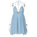 Robe mini sexy dos nu pour femmes