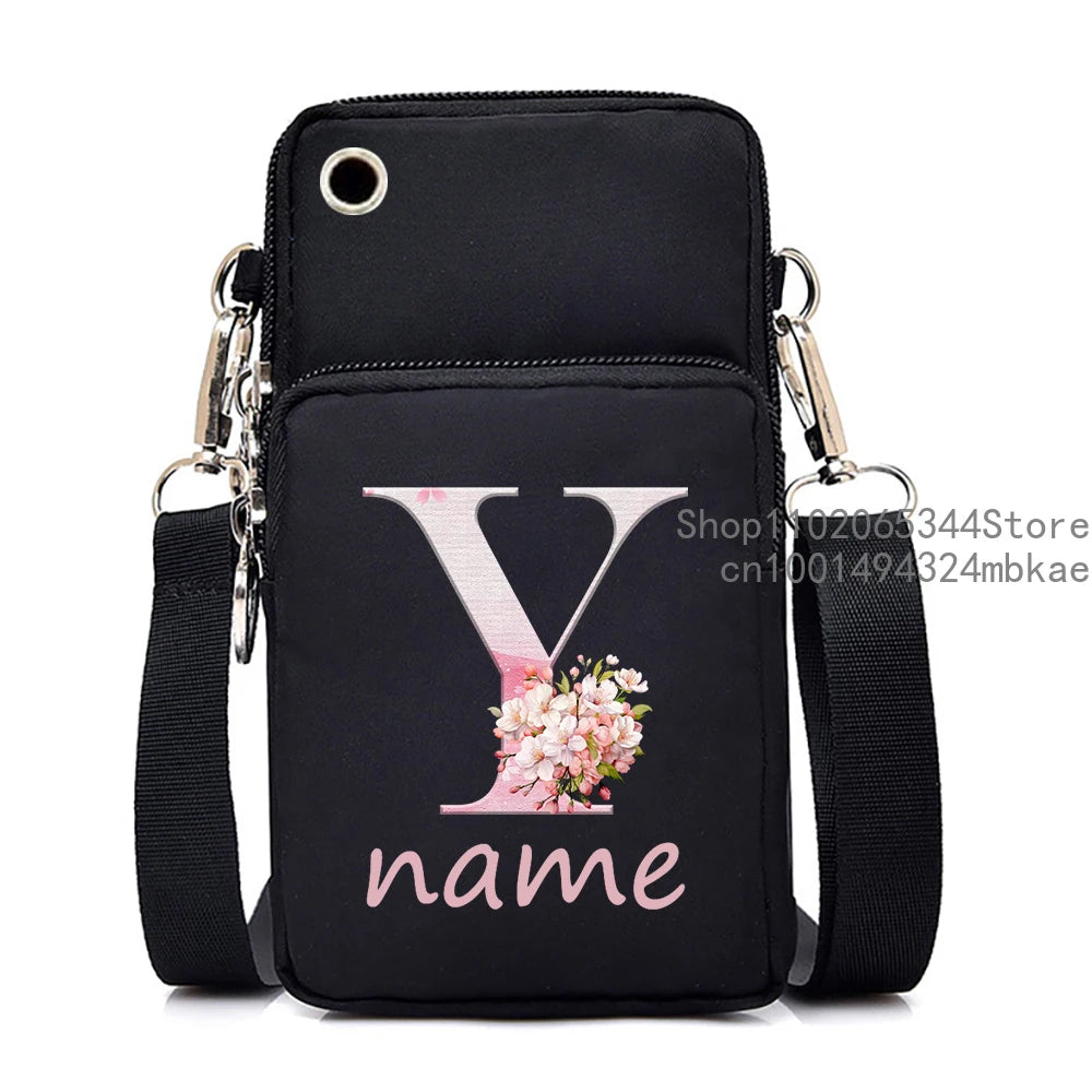 Sac à bandoulière pour téléphone portable floral pour femmes