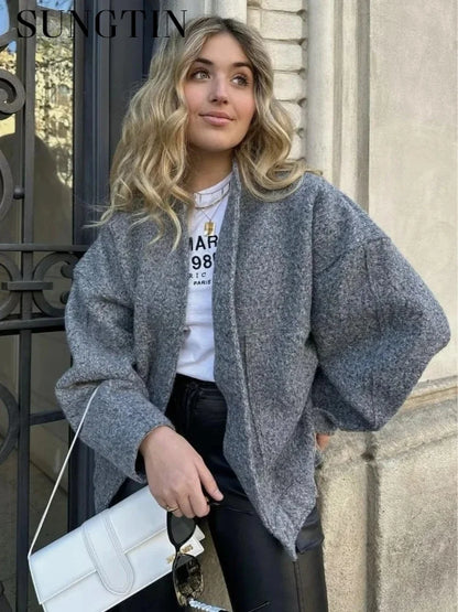 Blouson Rétro Oversize Style Streetwear