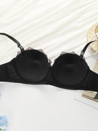 Soutien-gorge push up sexy avec bords en dentelle pour femmes