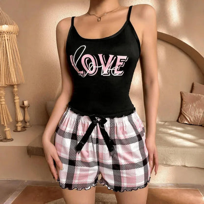 Pyjama 2 Pièces Femme – Débardeur et Short