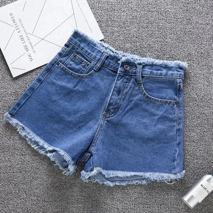 Short en Jean Femme – Bords Effilochés